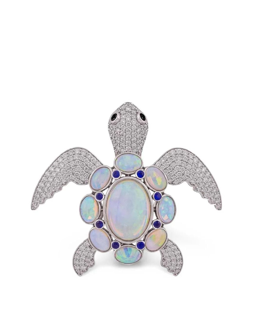 Ashna Mehta White Opal And Diamond Turtle Bag Charm