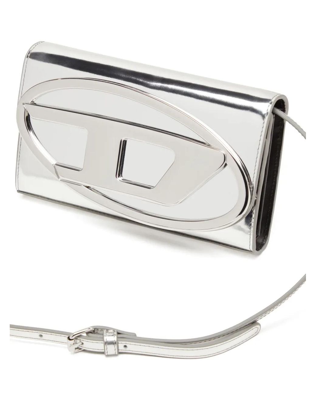 DIESEL Gray 1Dr Chain Leather Wallet