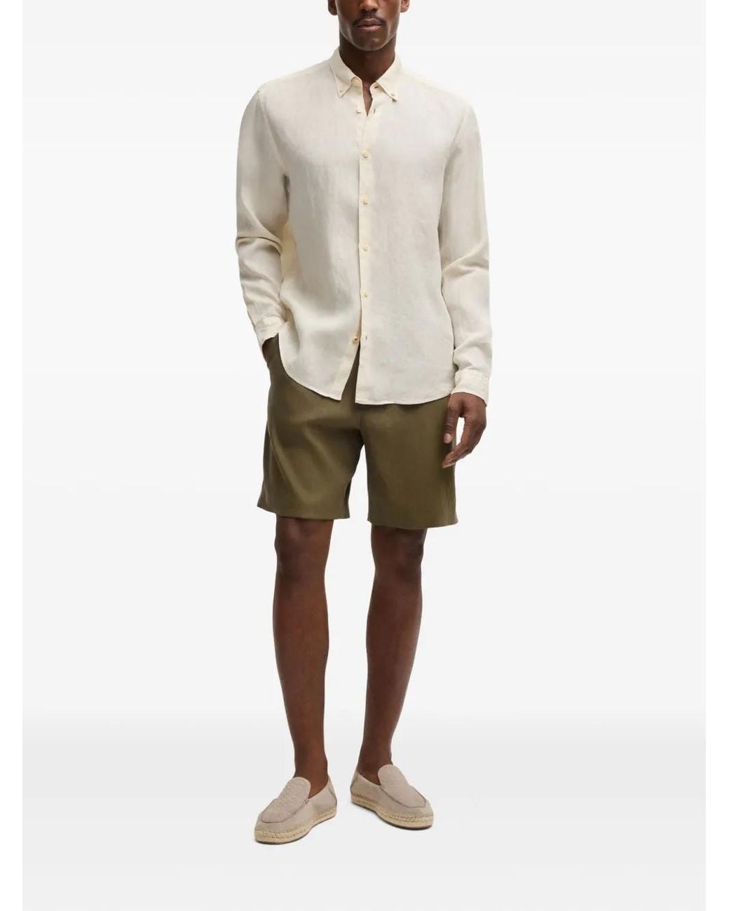 Boss Green Drawstring Bermuda Shorts for men
