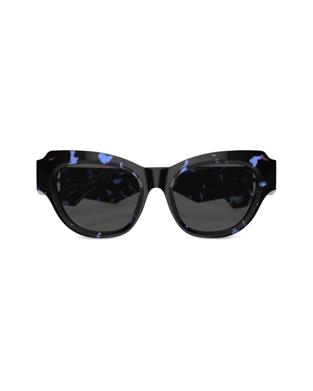 Burberry Black Rose Monogram Cat-Eye Sunglasses