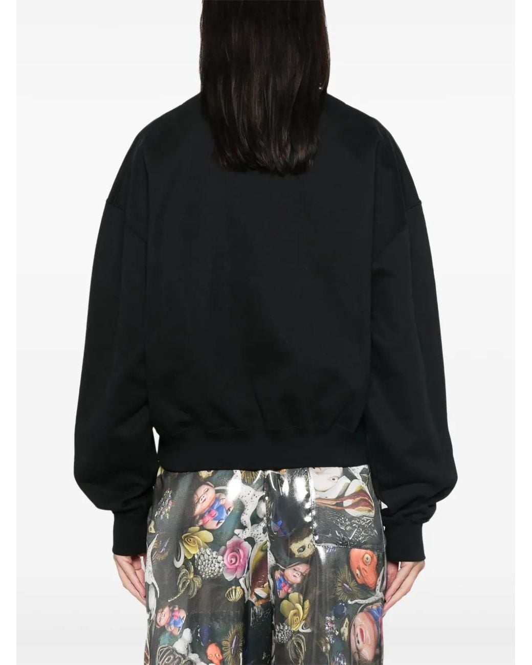 Y-3 Black X Adidas Logo-Print Sweatshirt