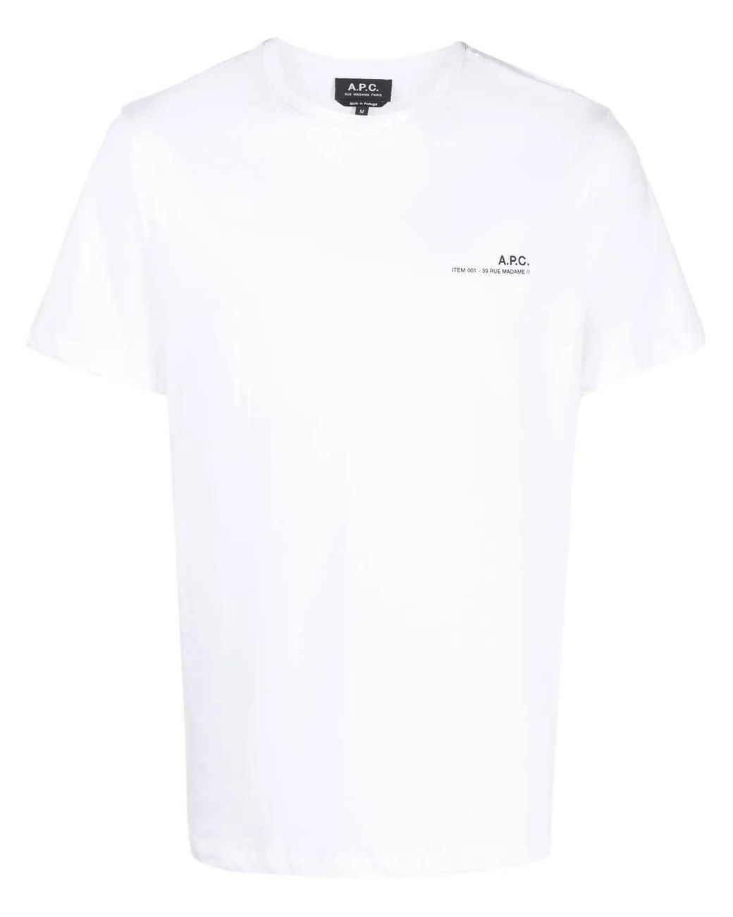 A.P.C. White Logo-Print T-Shirt