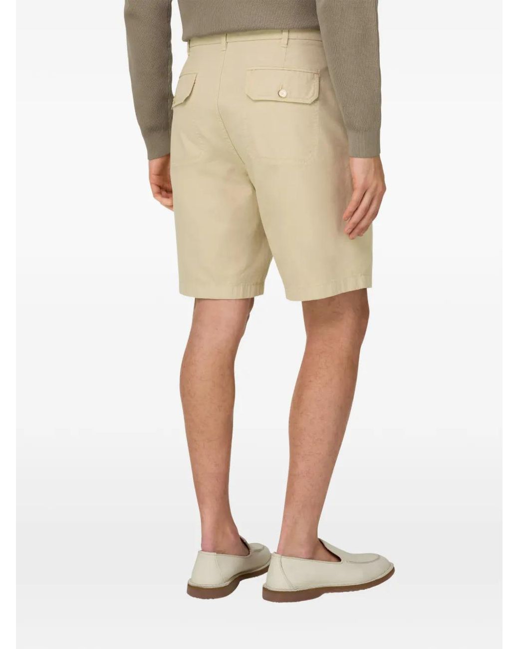 Boggi Natural Straight-Leg Bermuda Shorts for men