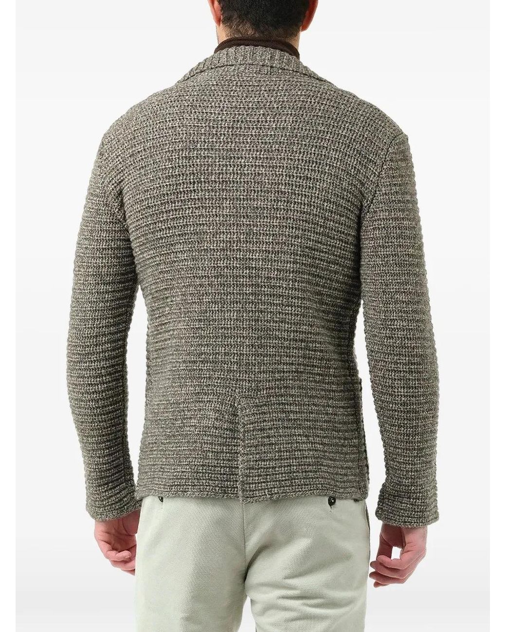 Al Duca D'aosta Green Double-Breasted Cardigan for men