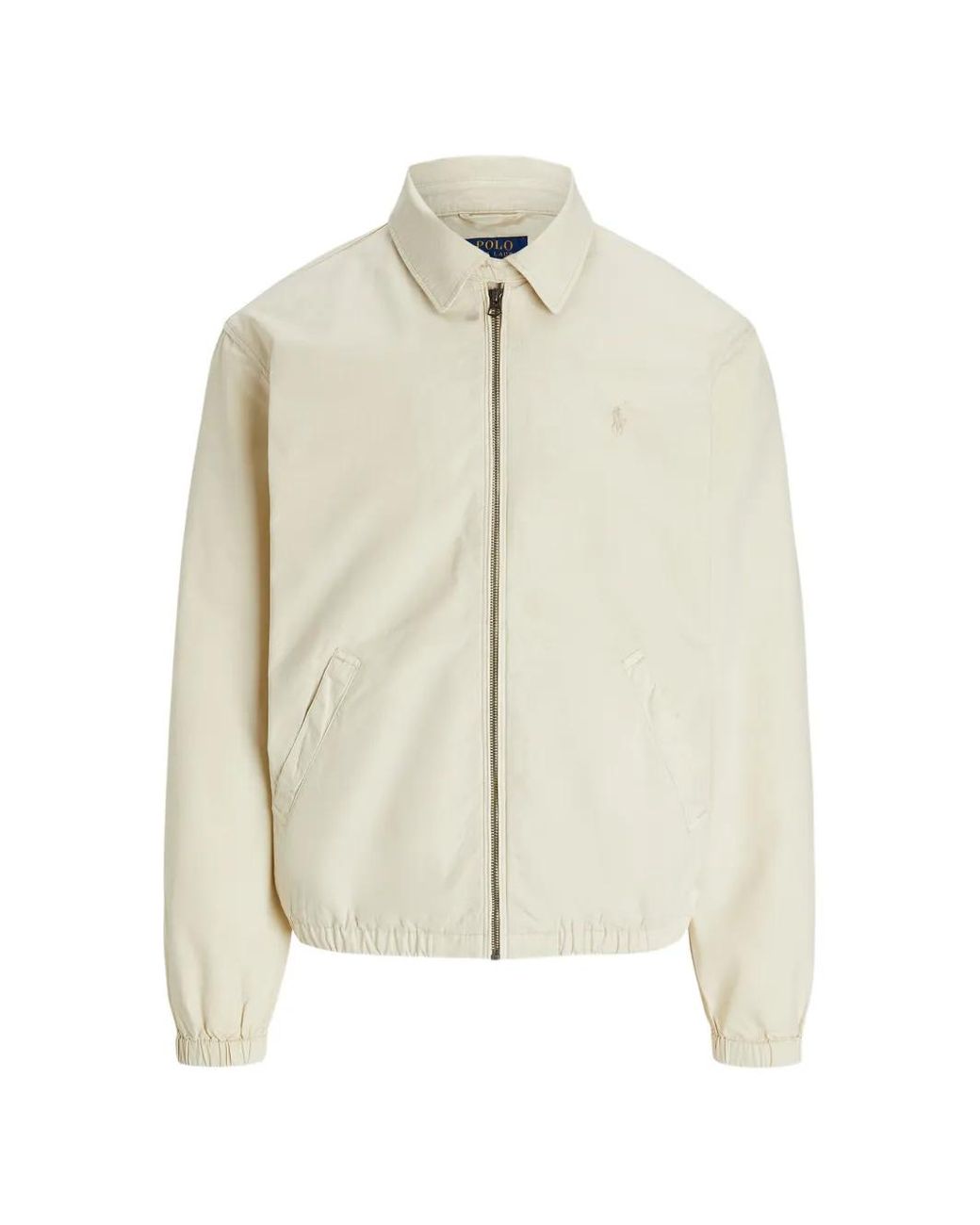 Polo Ralph Lauren White Logo-Embroidered Zip-Up Jacket for men