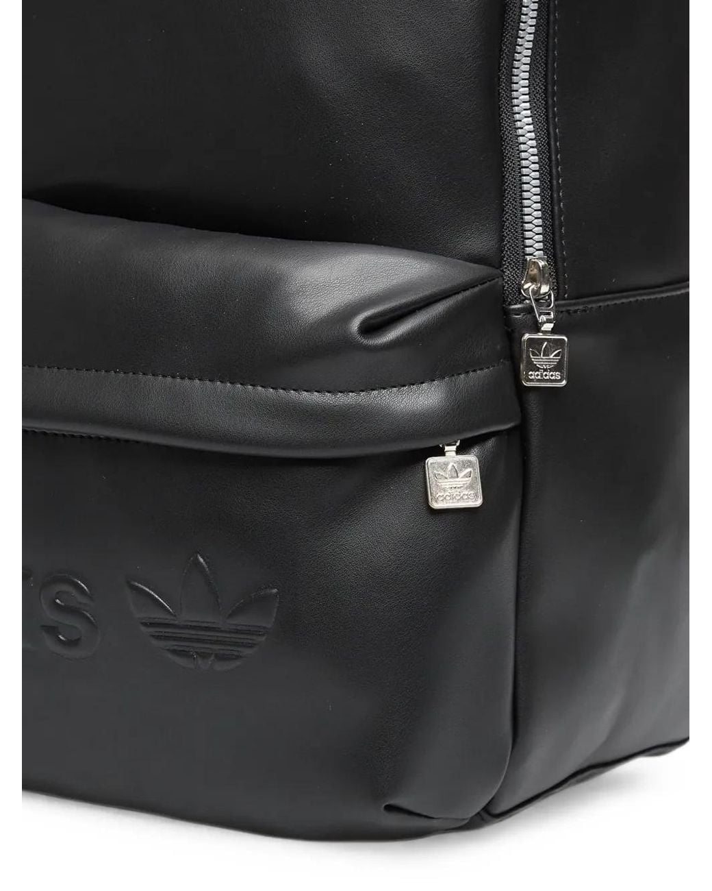 Adidas Black Logo-Embossed Backpack