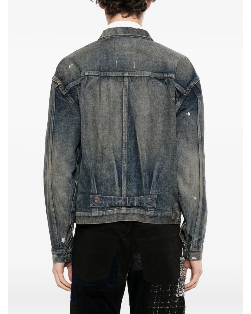 Junya Watanabe Green X New Manual Patchwork Denim Jacket for men