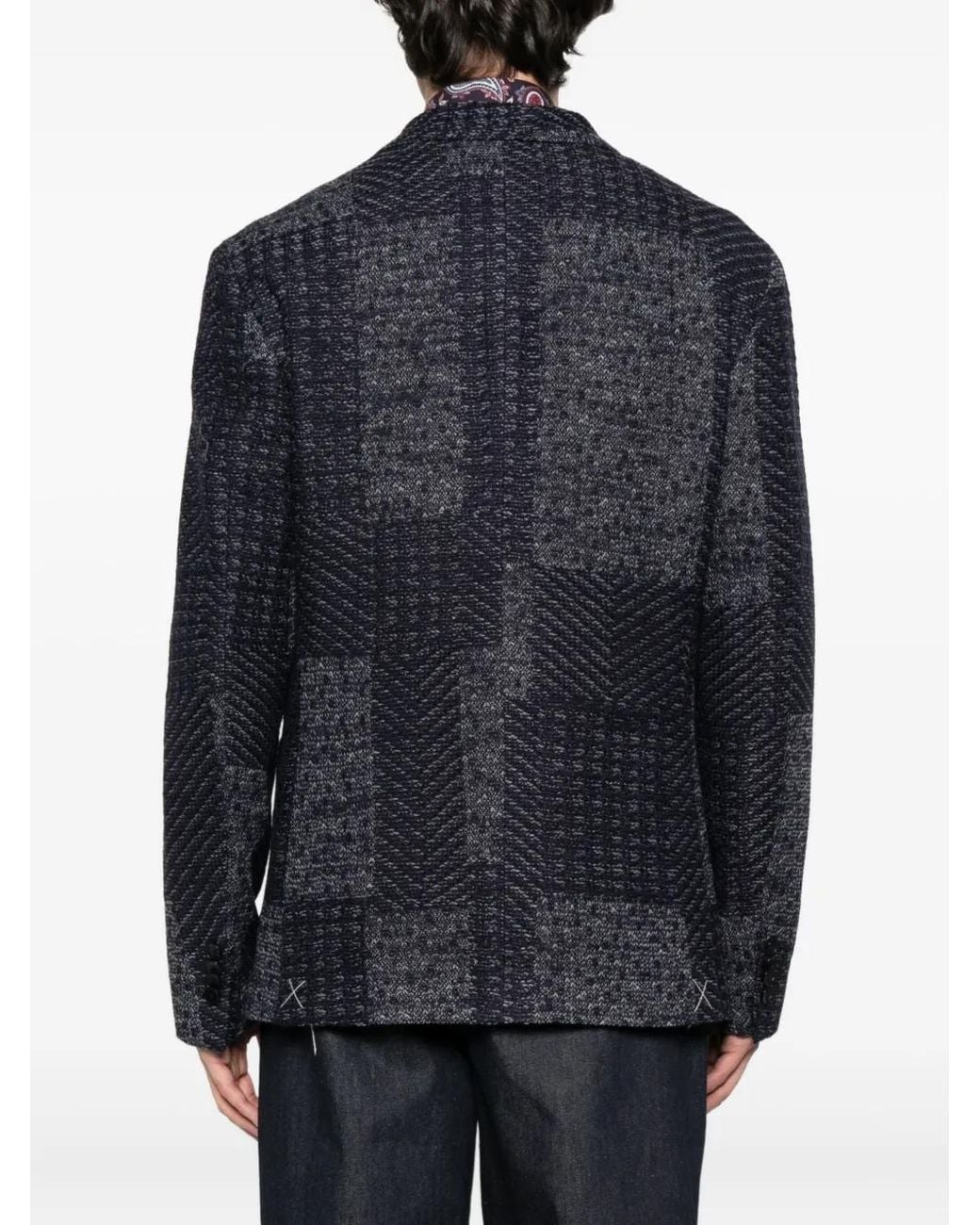Etro Blue Paisley-Lined Jacket for men