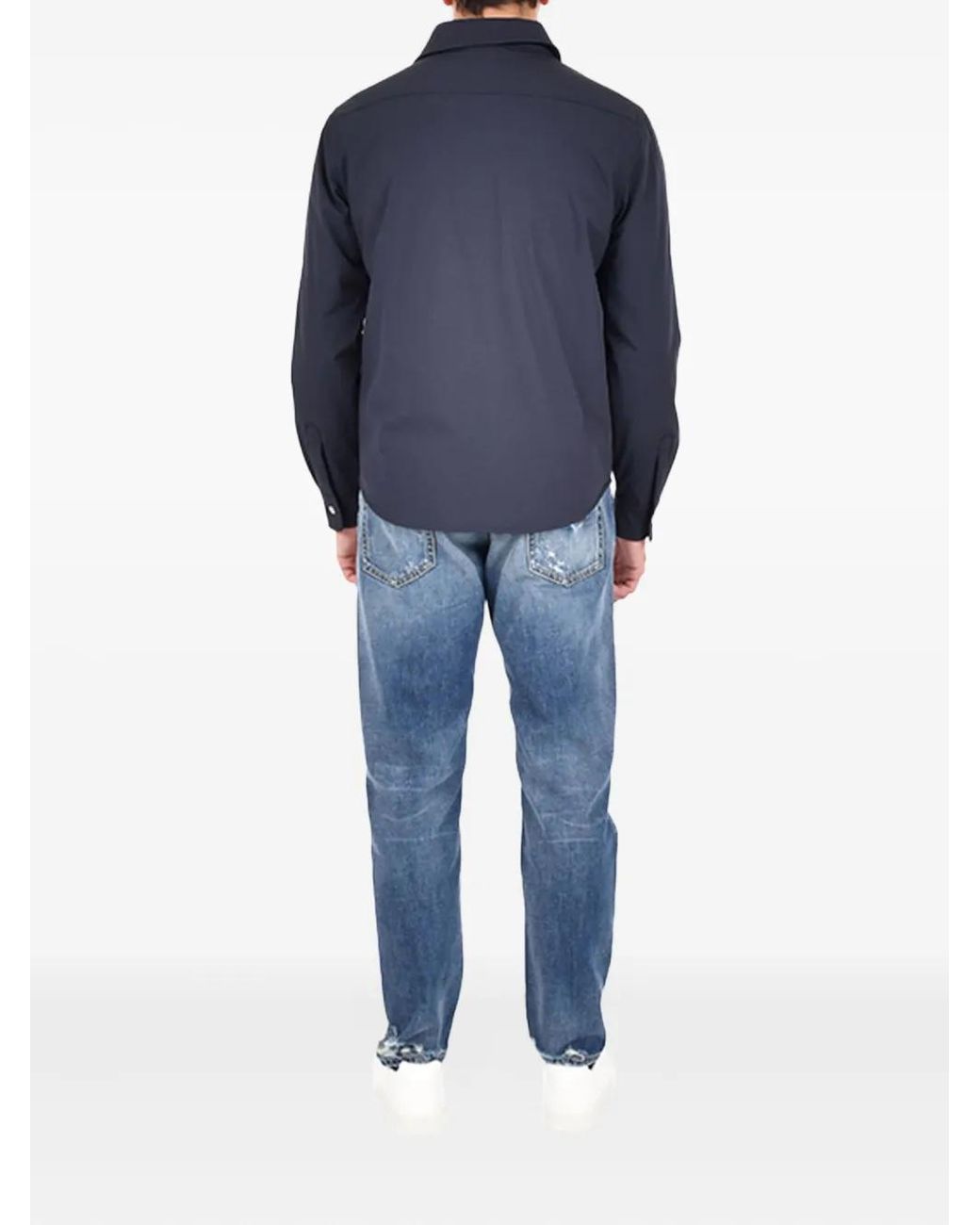Drumohr Blue Buttoned Pocket Overshirt for men