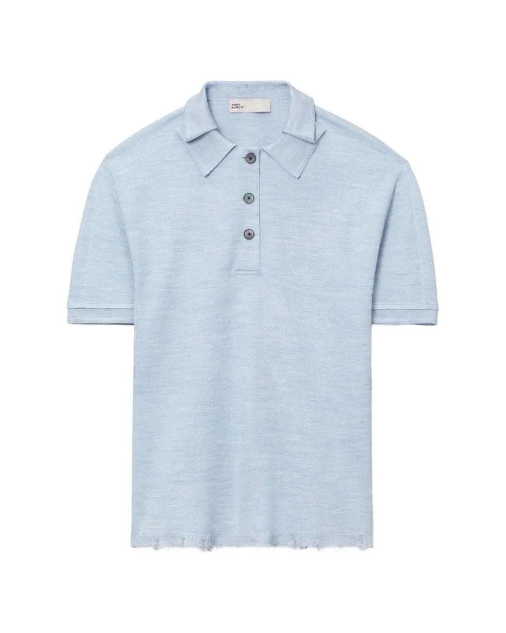 Tory Burch Blue Silk Polo