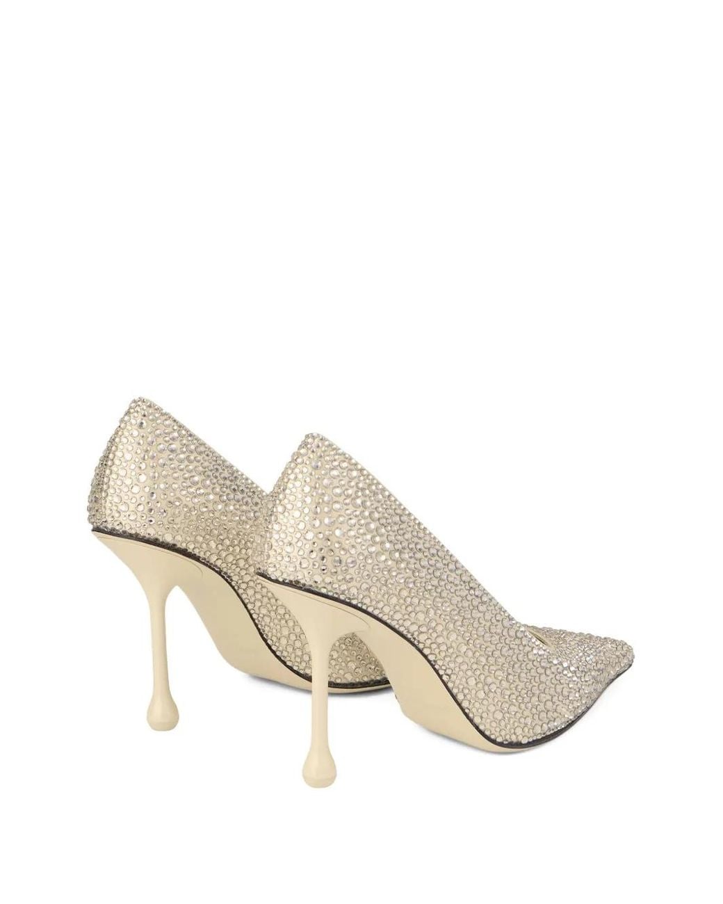 Jimmy Choo White 95Mm Ixia Leather Pumps