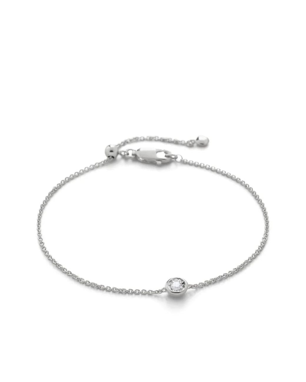 Monica Vinader White 18Kt Vermeil Diamond Bracelet