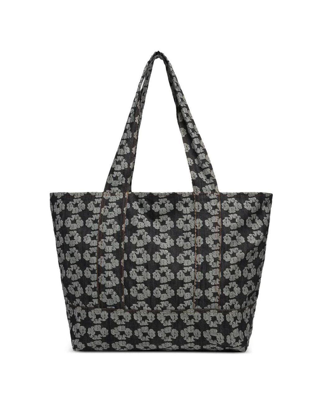 DENIM TEARS Black Jacquard Wreath Denim Tote Bag for men