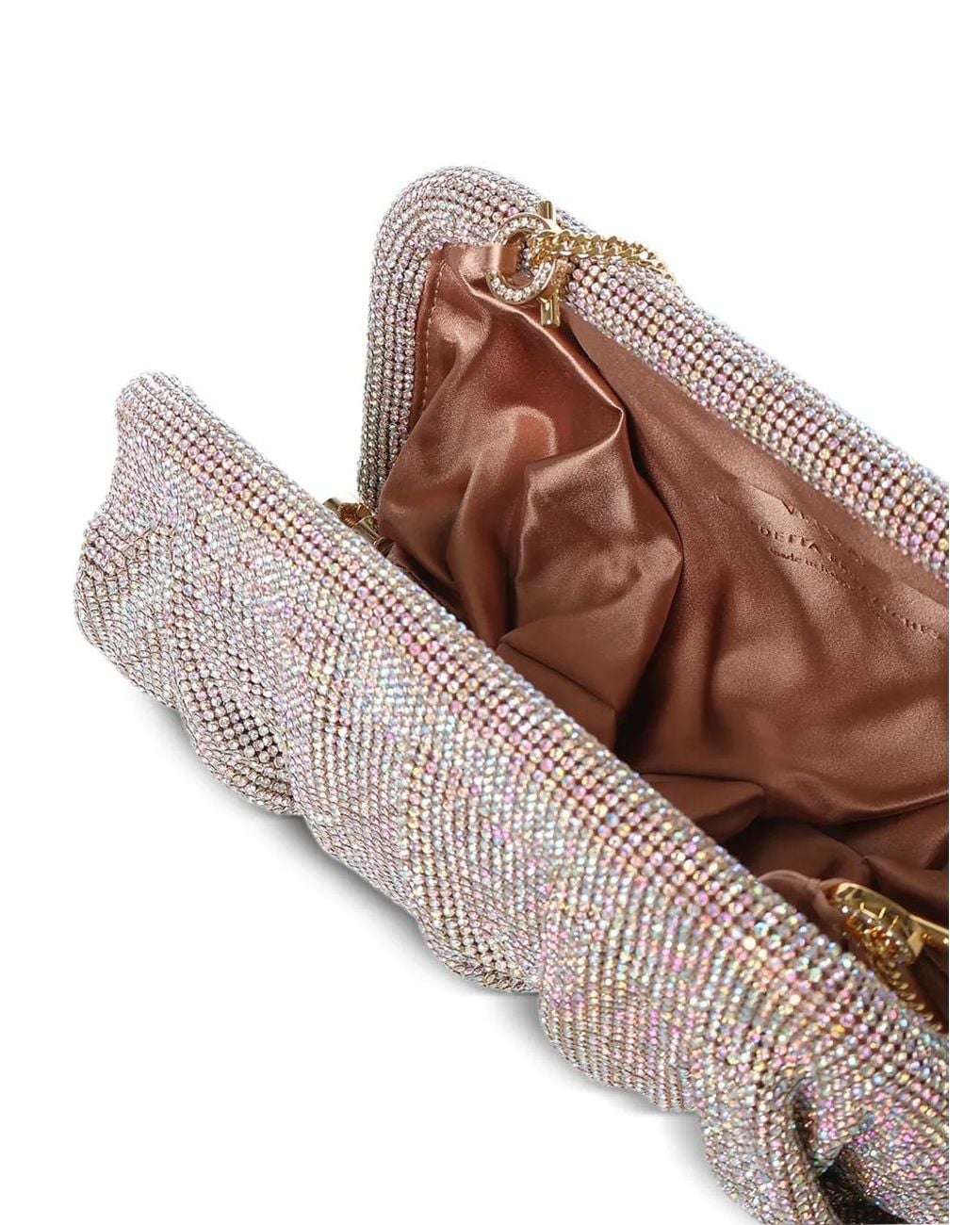 Benedetta Bruzziches Gray Venus La Grande Metal Mesh Shoulder Bag
