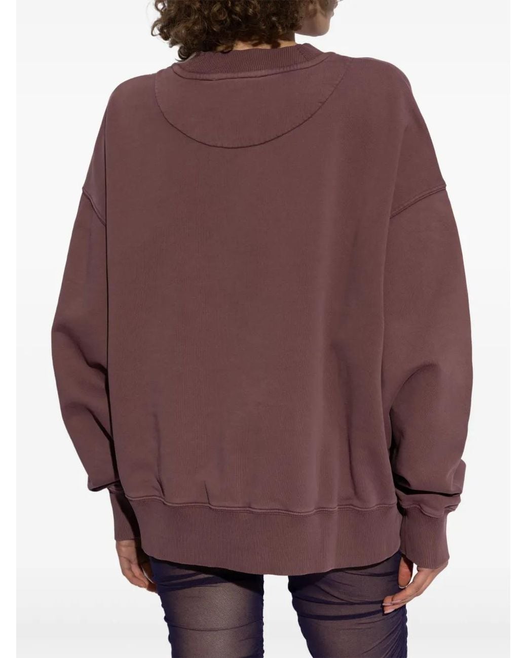 The Attico Purple Logo-Embroidered Sweatshirt