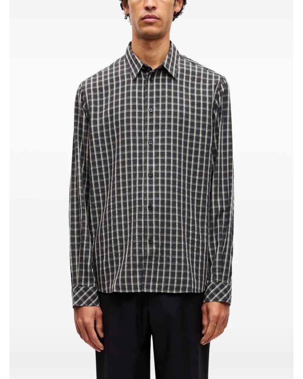 Samsøe & Samsøe Gray Checked Saryan Shirt for men
