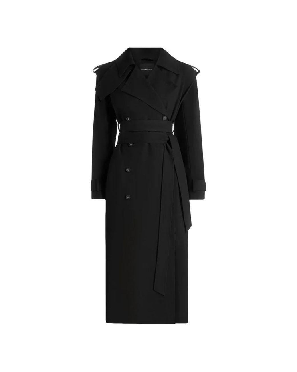 Manière De Voir Black Trench Esther En Avec Double Ceinture