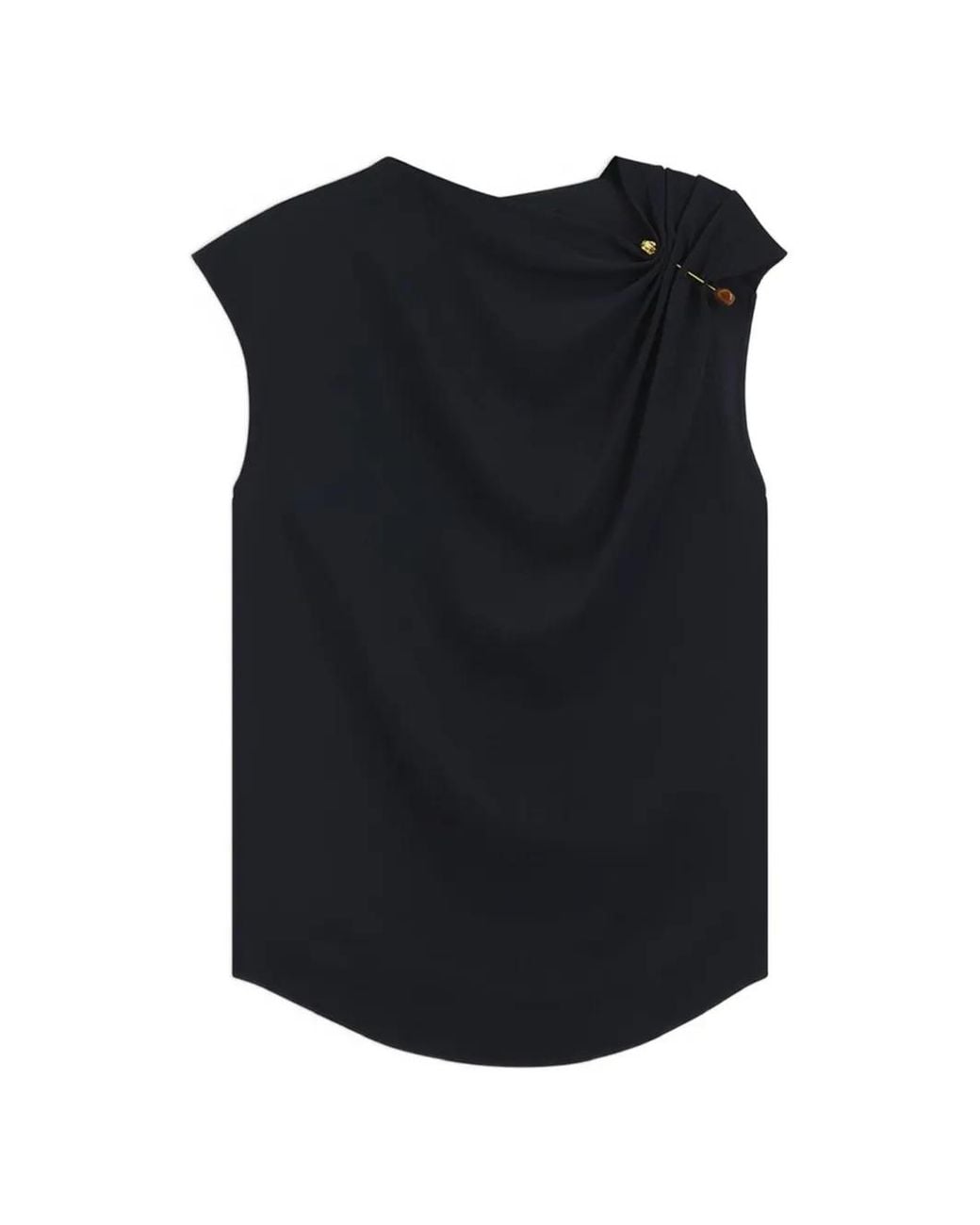 Boss Black Blouse Sans Manches À Détails Drapés