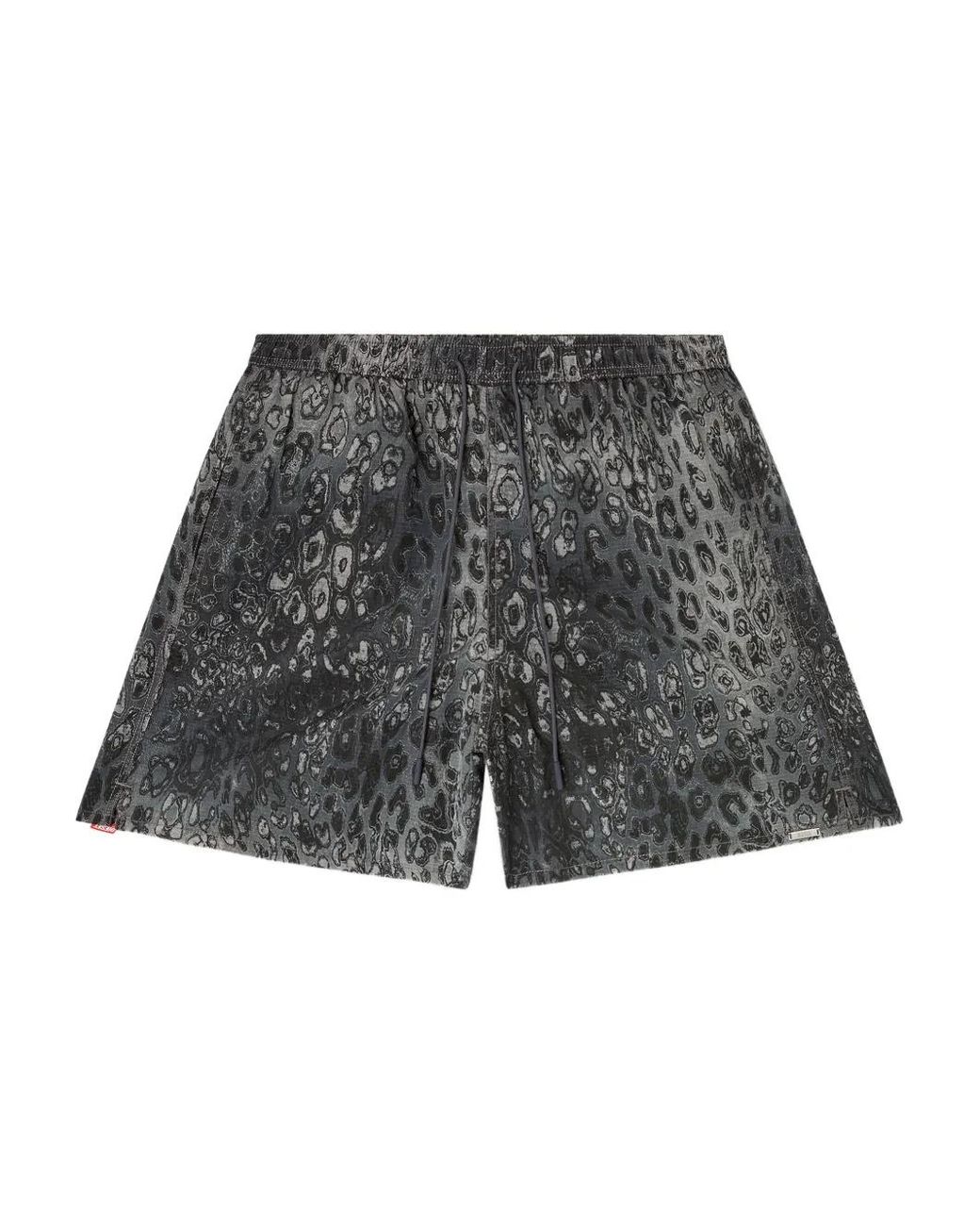 DIESEL Gray Soccer-41-Utlt Swim Shorts for men