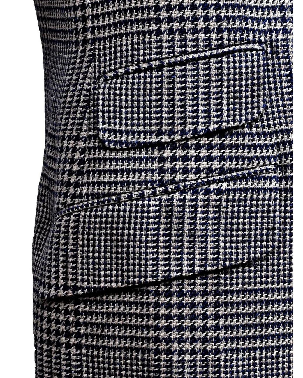 Brunello Cucinelli Gray Houndstooth-Pattern Tailored Blazer for men