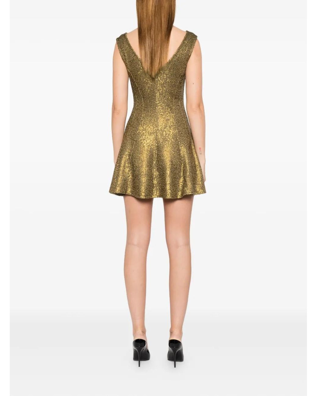 Norma Kamali Green Grace Sequined Stretch-Jersey Mini Dress