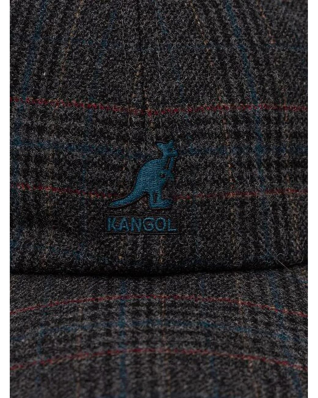Kangol Black Check Ear-Flap Cap for men