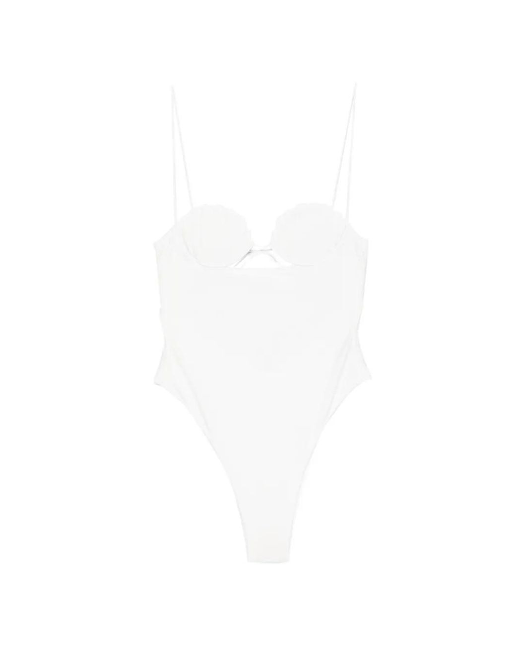 Oséree Bridal Shell Swimsuit in White | Lyst