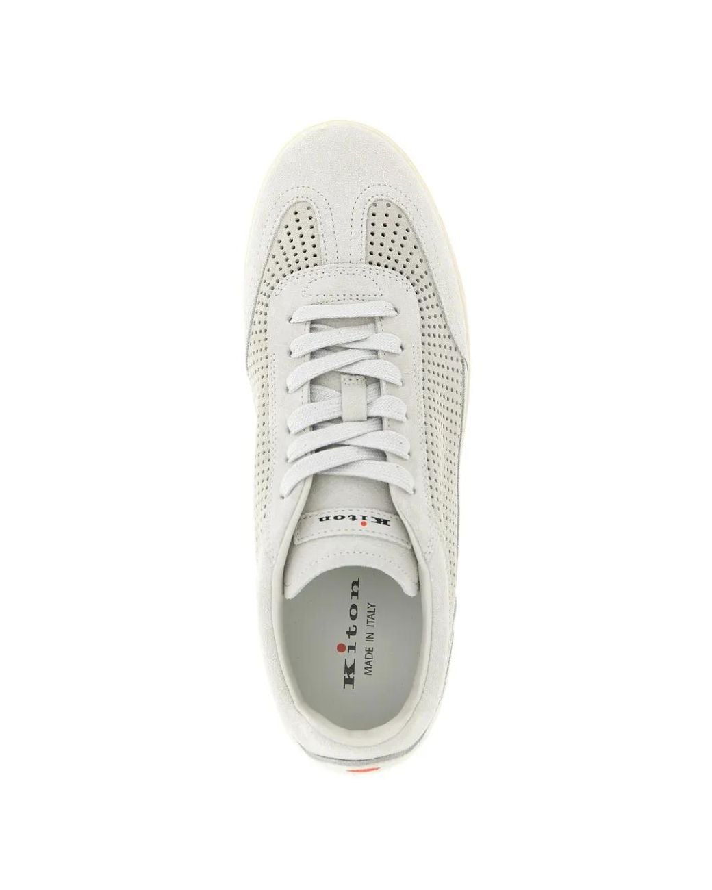 Kiton Perforierte Sneakers in White für Herren