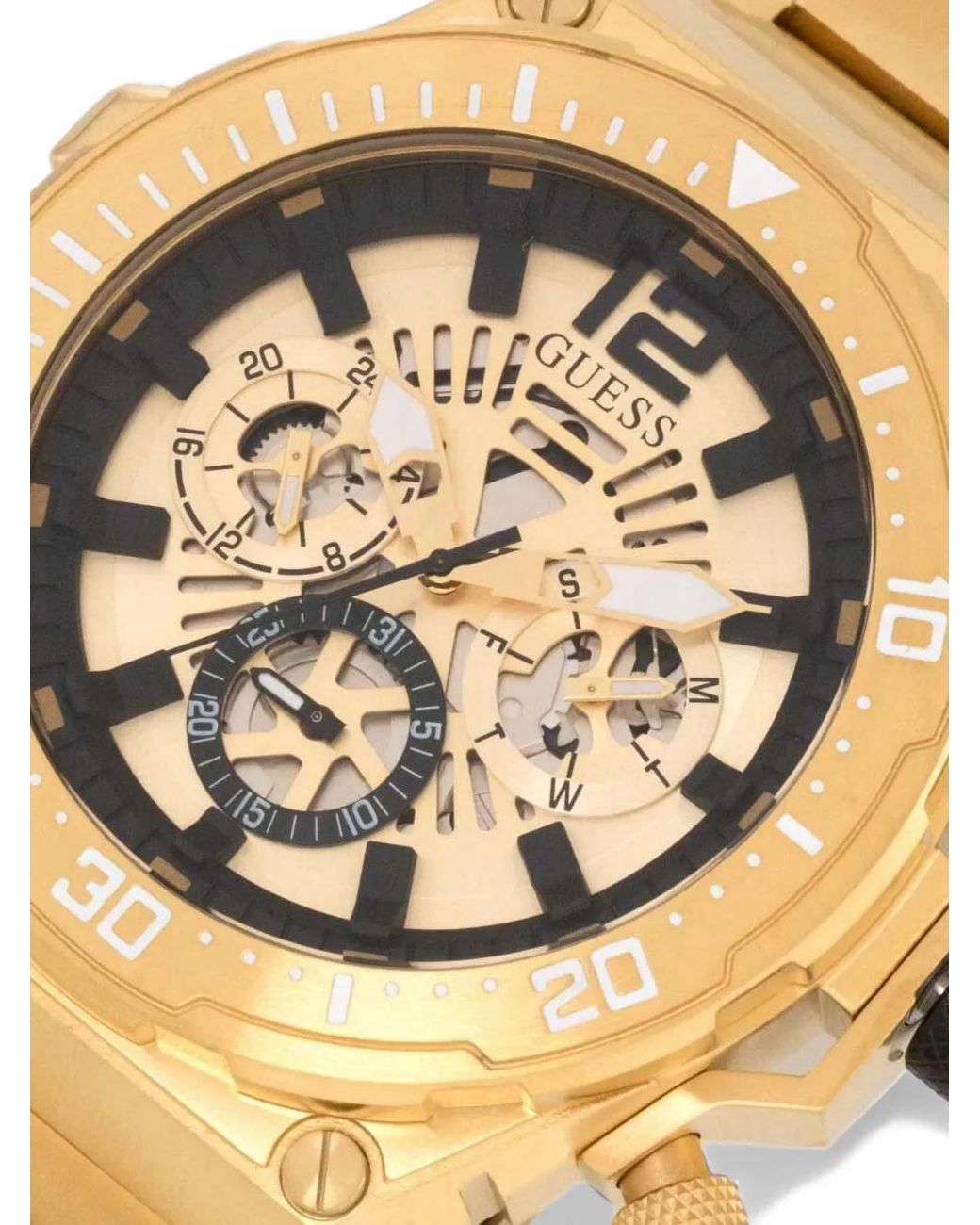 Guess Metallic Exposed Screw 48Mm Watch for men