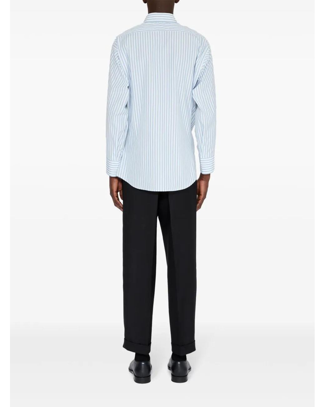 Maison Margiela Blue Striped Shirt for men