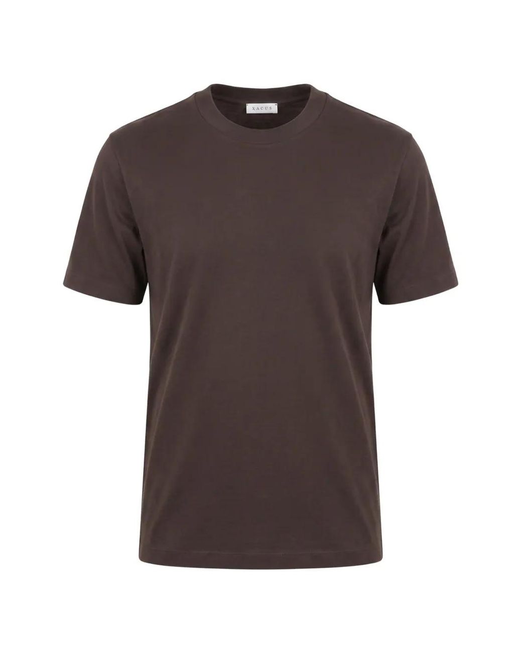 Xacus Brown Crew-Neck Short-Sleeve T-Shirt for men