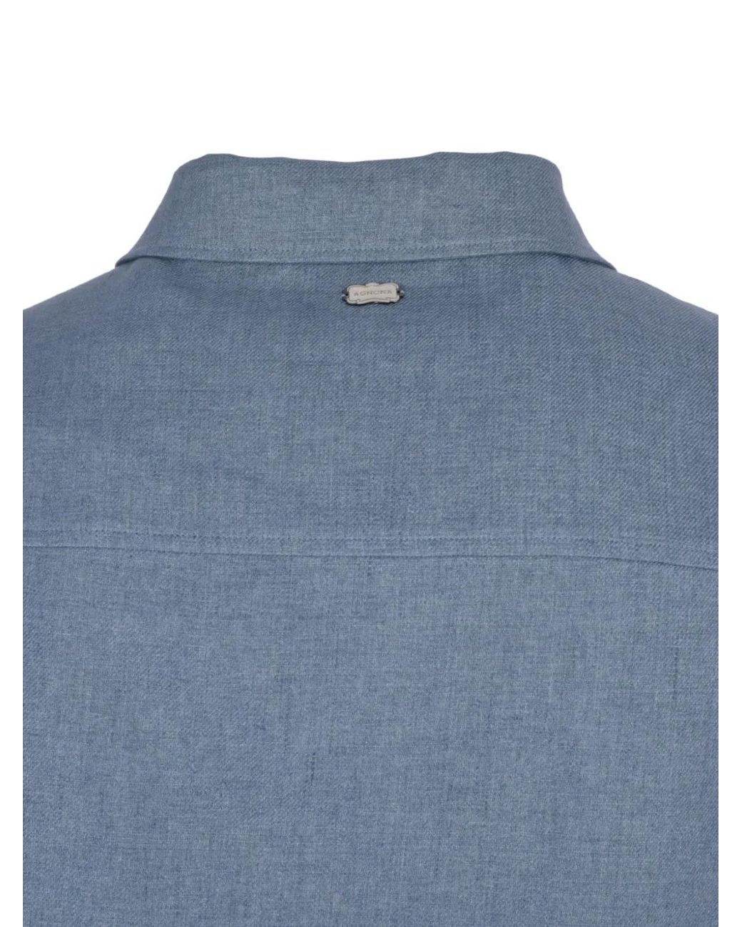 Agnona Hemdjacke mit Brusttaschen in Blue für Herren