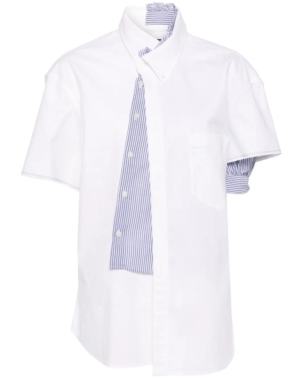 Kolor White Button-Down Collar Shirt