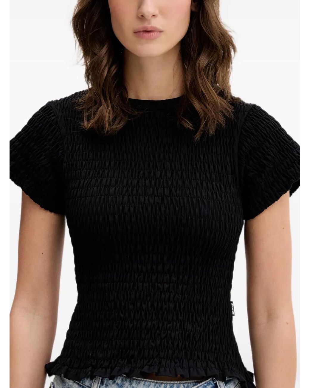Vetements Black Ruffled T-Shirt