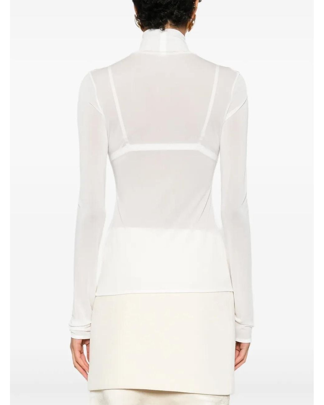 Jil Sander Top Met Col in het White