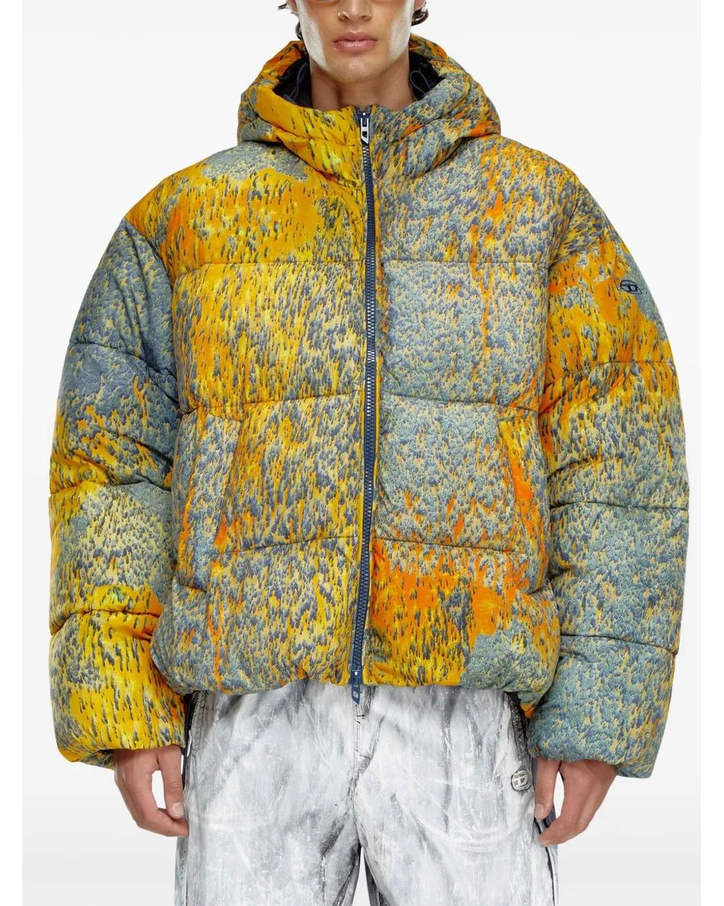 DIESEL Yellow W-Bogaert Padded Jacket for men