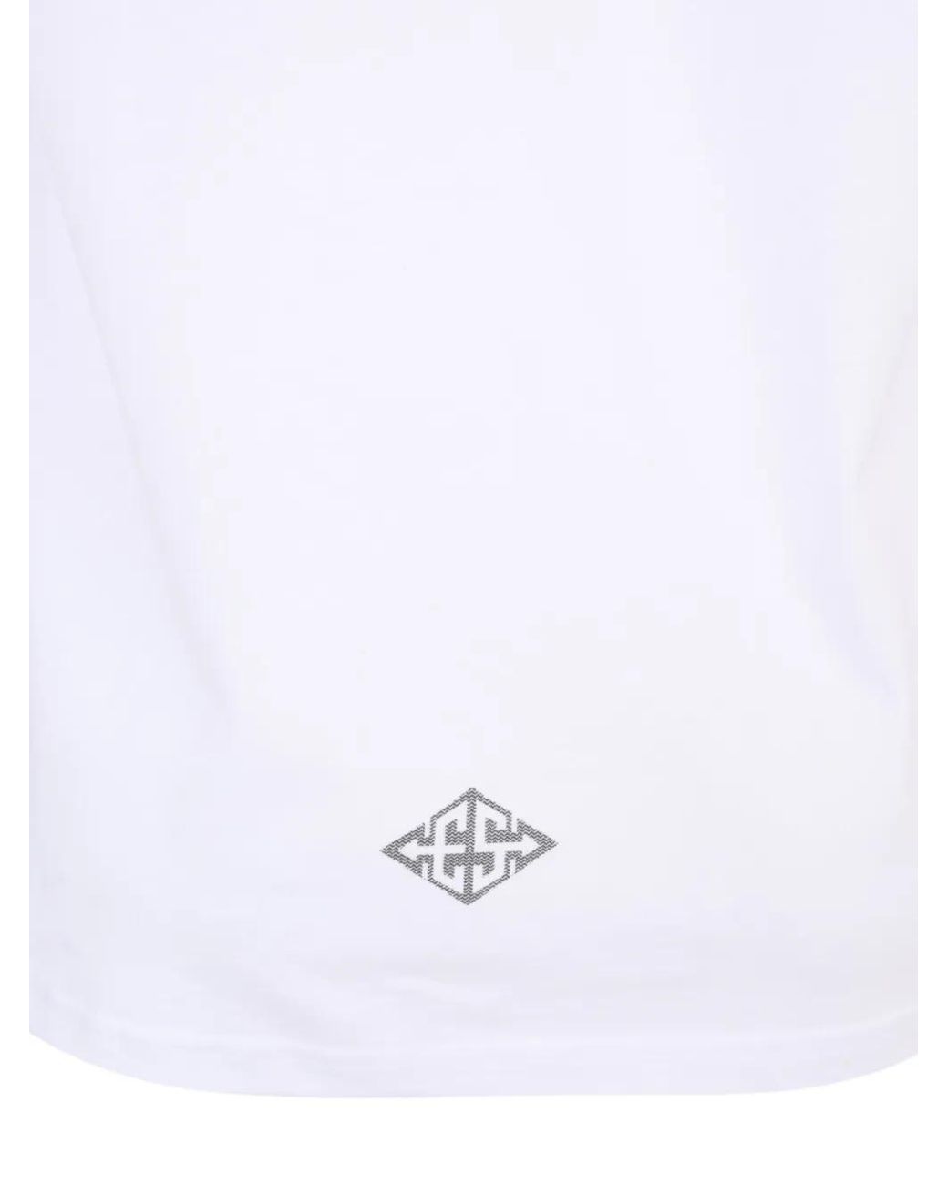 Exit Society White Logo-Print Cotton T-Shirt for men