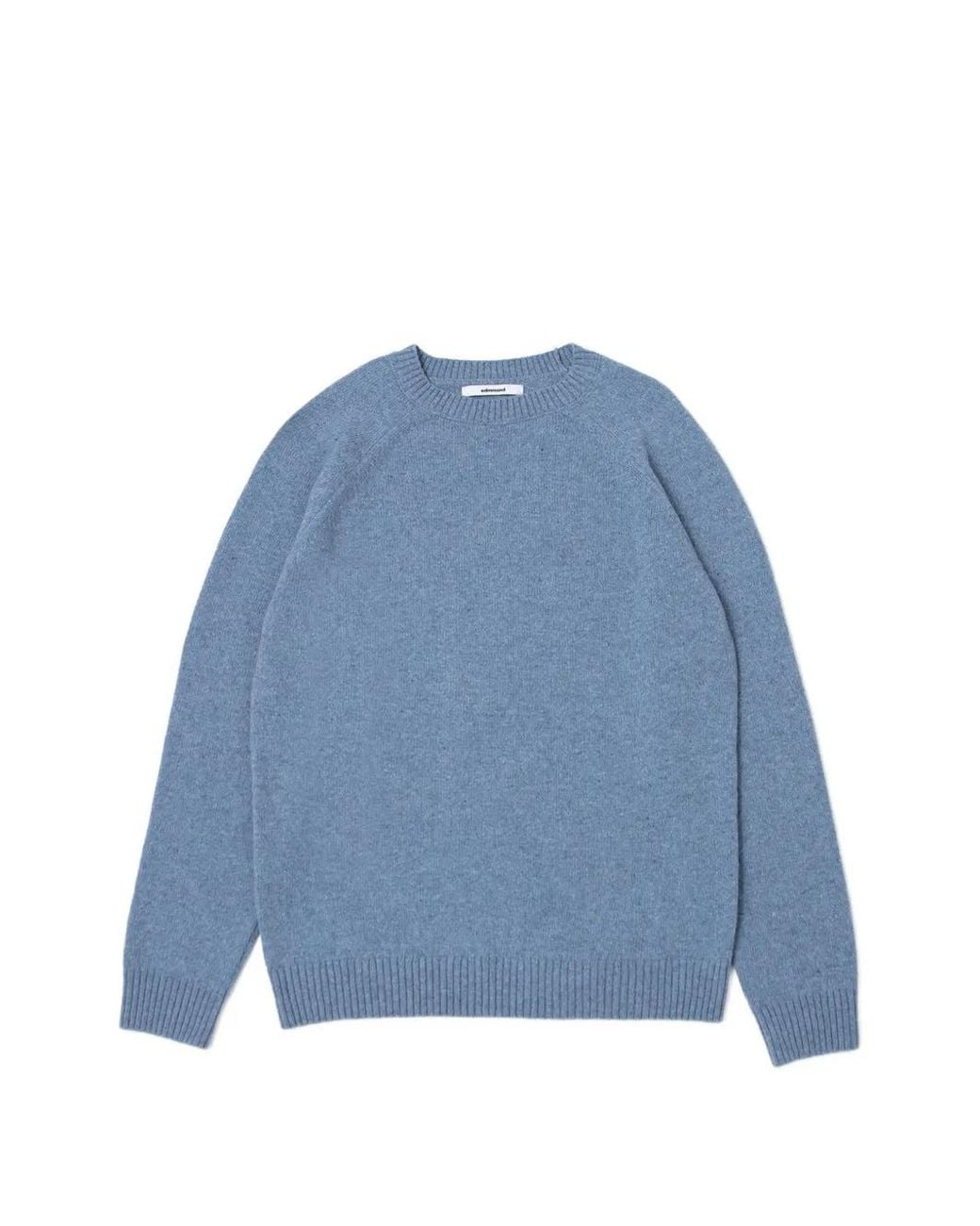 Edmmond Studios Blue Madrid Raglan-Sleeve Sweater for men