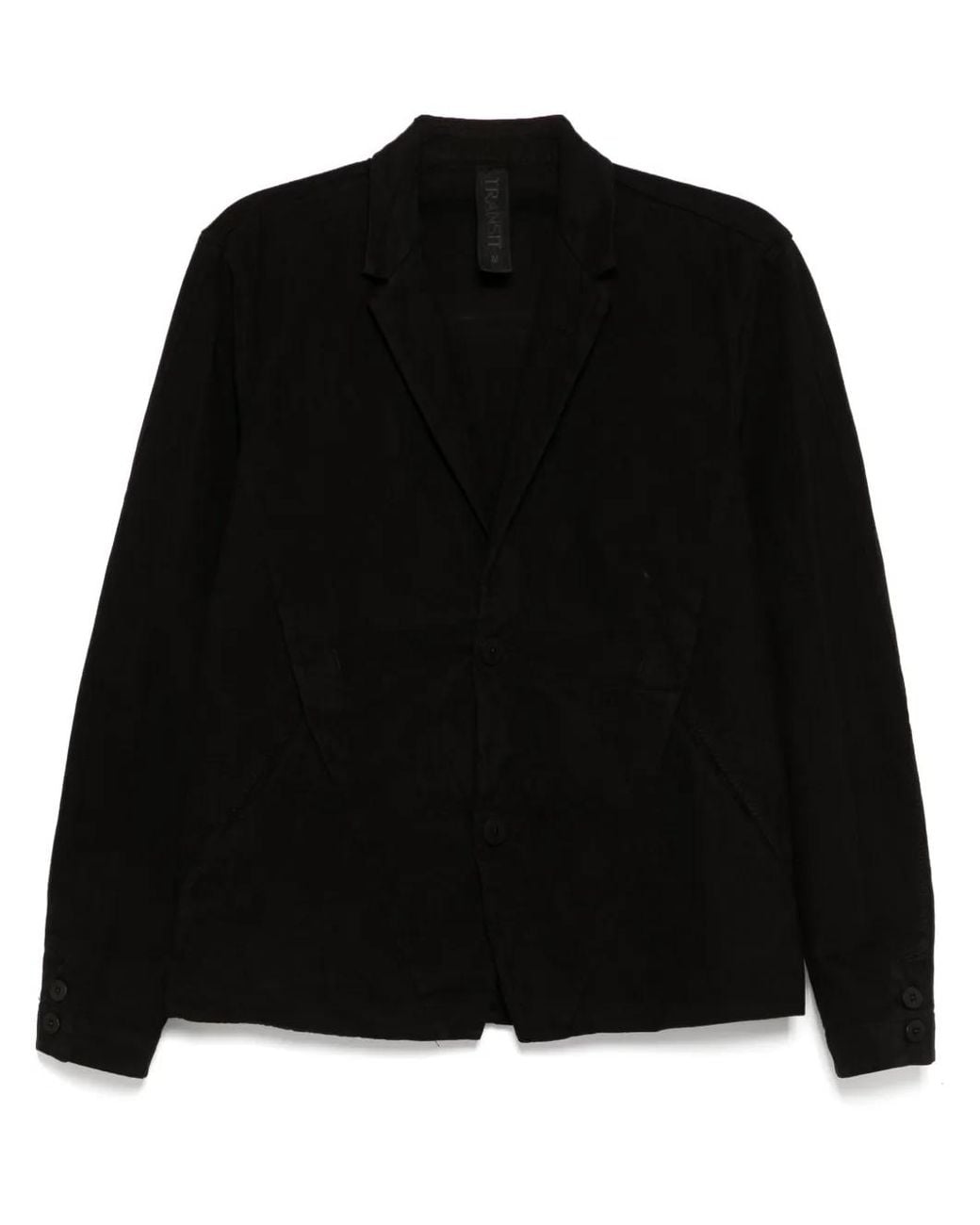 Transit Black Panelled Blazer for men