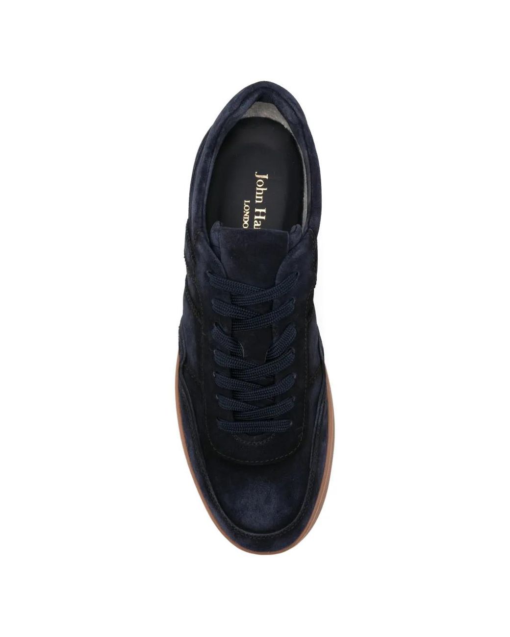 JOHN HARRISON Black Suede Panelled Sneakers for men