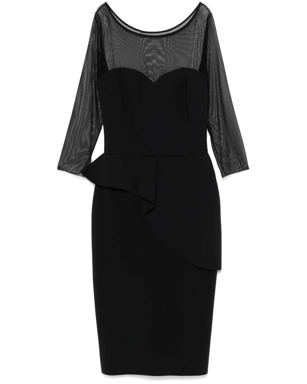 La Petite Robe Di Chiara Boni Black Skip Illusion Midi Dress