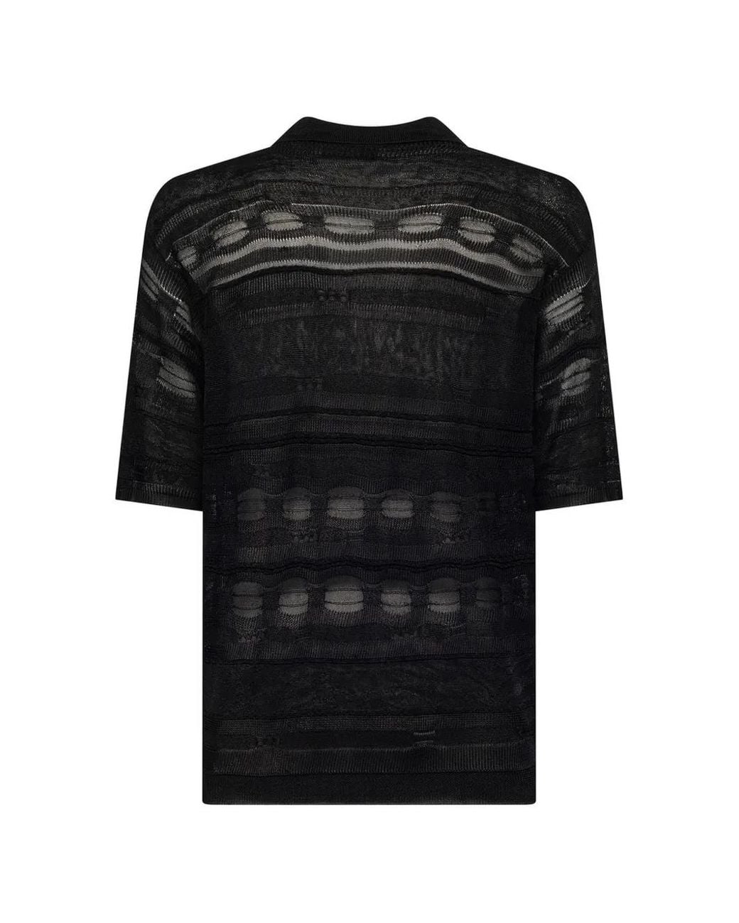 Polo En Maille Laneus pour homme en coloris Black