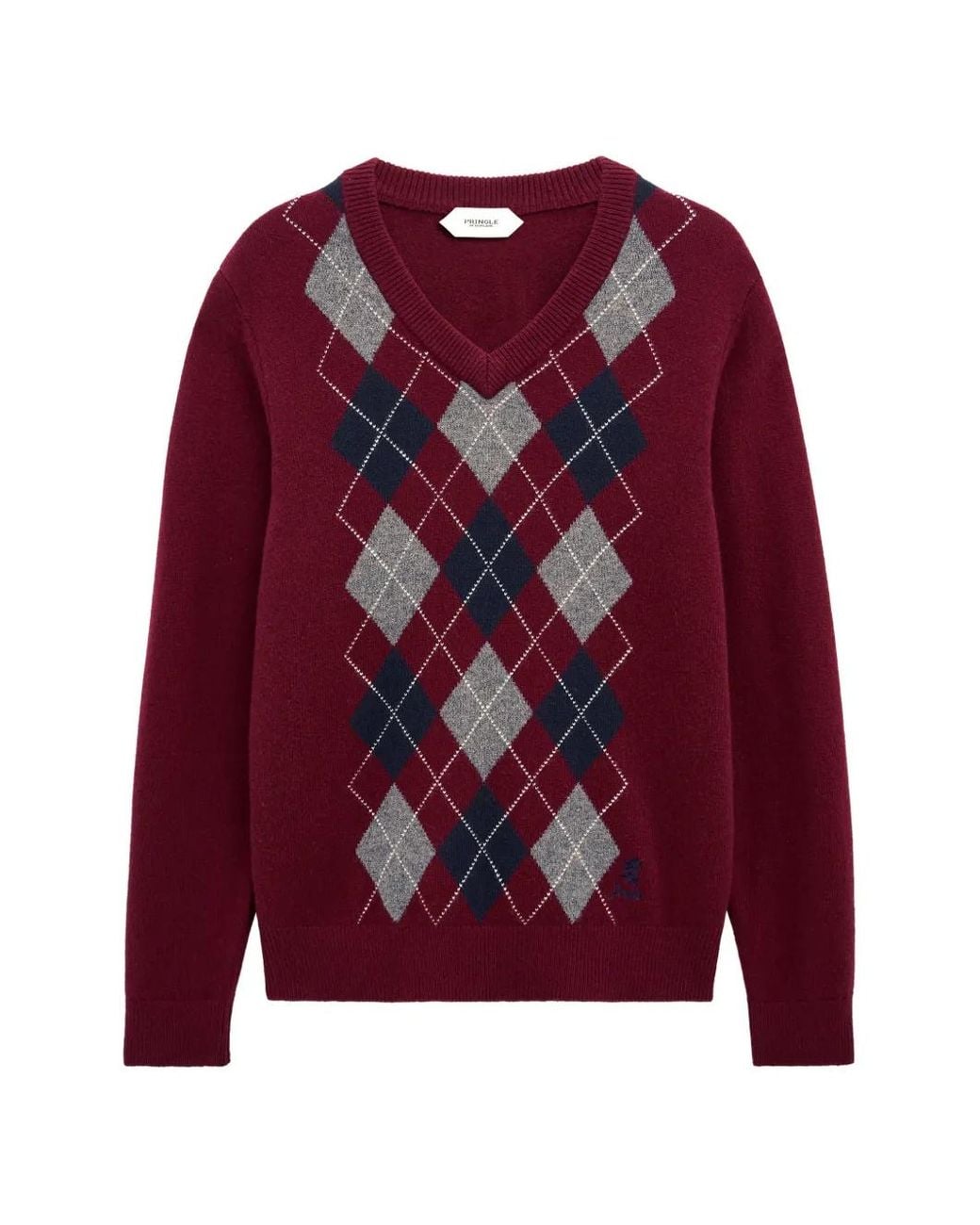 Pringle of Scotland Pullover mit Argyle-Muster in Red für Herren