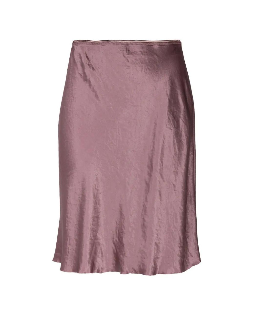Vince Purple Satin-Effect Mini Slip Skirt