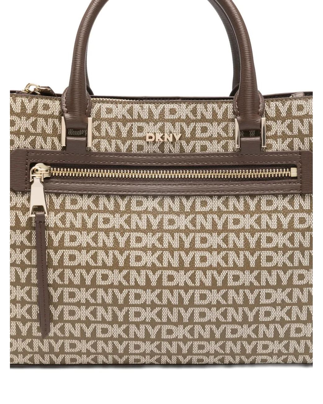 DKNY Metallic Bryant Ave Logo Tote Bag