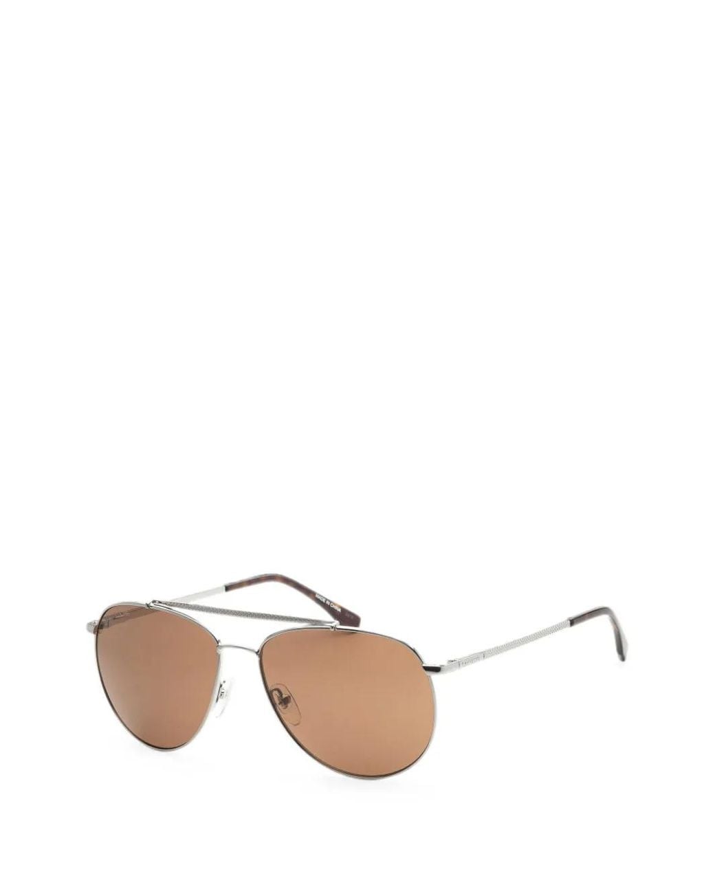 Lacoste White Pilot-Frame Sunglasses for men