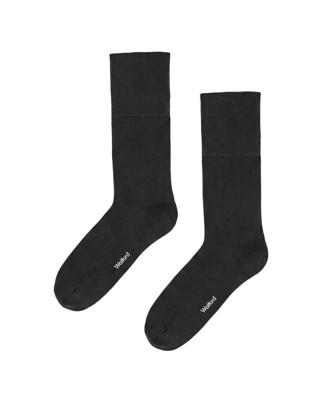 Wolford Black Ribbed-Knit Mid-Calf Socks