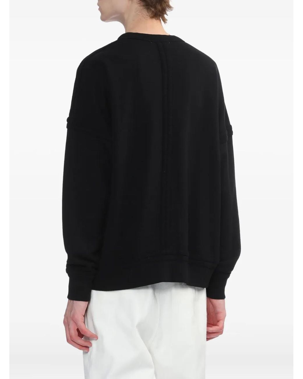 Undercover Black Zipped-Pocket Cotton Sweatshirt for men