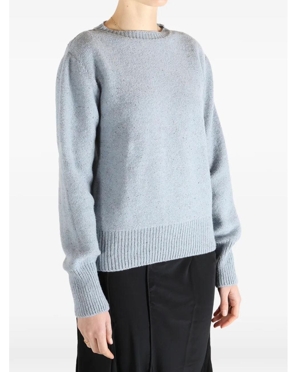 Pull En Maille Nervurée Baserange en coloris Blue