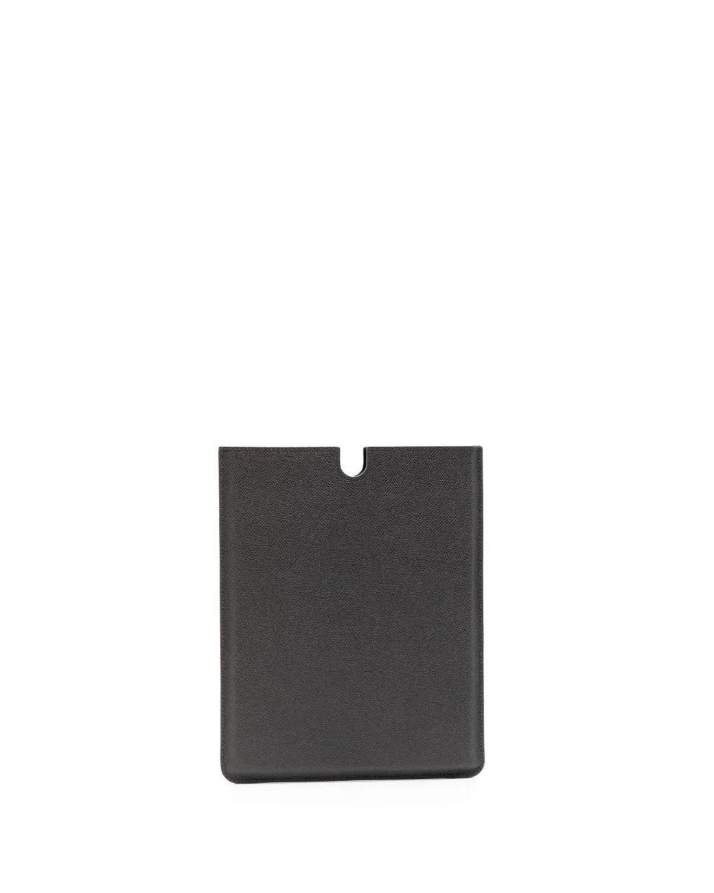 Dolce & Gabbana Black Logo-Plaque Leather Tablet Case